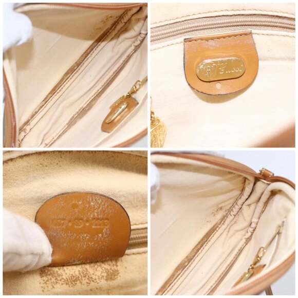 GUCCI Micro GG Supreme Shoulder Bag PVC Beige Gold 007 89 1113 Auth BA7112 - Picture 15 of 16